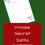 Printable Secret Santa Questionnaire