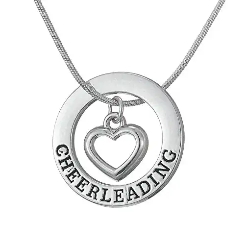 TEAMER Love Cheerleading Pendant Cheer Cheerleader Necklace Gifts Jewelry for Girls Teens Women
