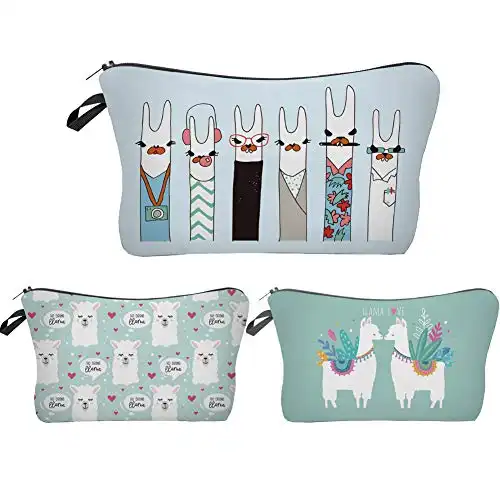 Makeup Bag JomTokoy Cosmetic Bag travel makeup bag Pencil Pouch Funny Gifts for women (Llama-2)