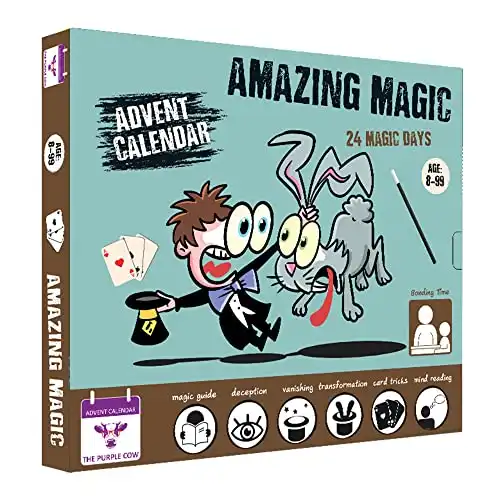 NEW 2023 Advent/Countdown Calendar Amazing Magic. 24 EASY to learn Magic tricks. Comes with a step-by-step picture guide + video guide. For kids aged 8+. The perfect magician starter kit