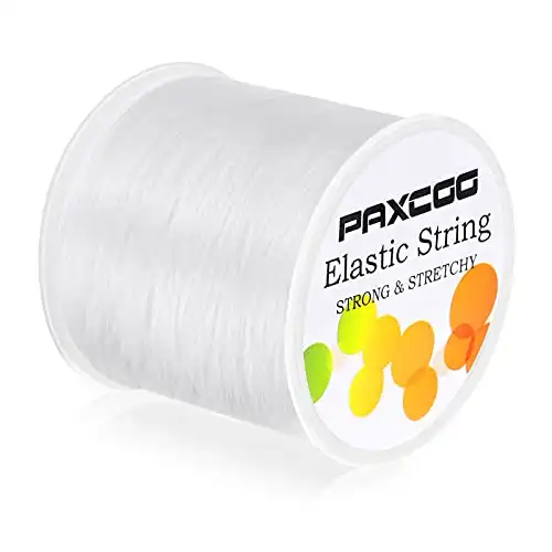 1mm Elastic Bracelet String Stretch Bead Cord for Jewelry Making and Bracelet Making White