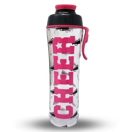 50 Strong Reusable Cheer Water Bottle | 24oz BPA-Free Reusable Cheerleading Water Bottles | Great Cheerleader Gifts for Girls, Cheerleading Gifts for Squad, Cheer Gifts for Cheerleaders