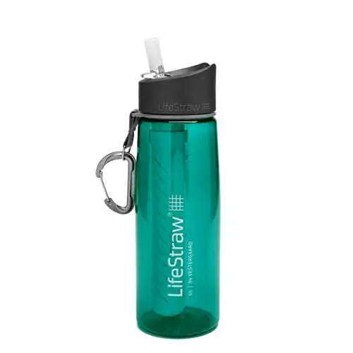 LifeStraw Go Water Filter Bottle with 2-Stage Integrated Filter Straw