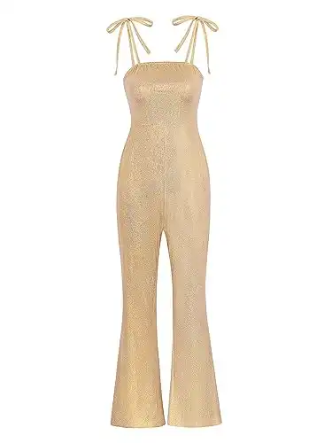 Women Disco Costume Sequin Jumpsuit