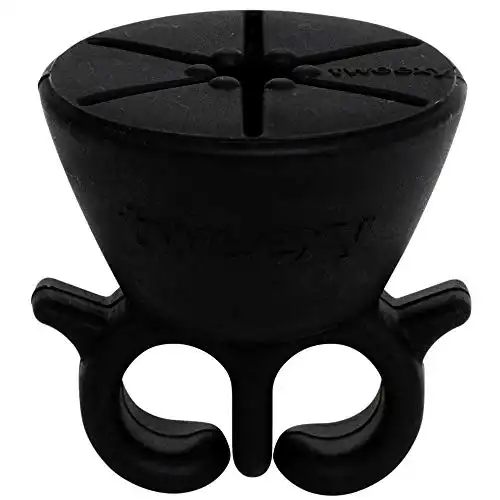 tweexy Wearable Nail Polish Holder Ring - Nail Polish Bottle Holder for Easy Application | Perfect for Fingernail Painting, Manicure & Pedicure | Nail Polish Accessories (Black Moon)