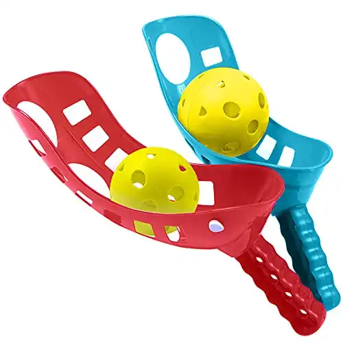 ArtCreativity Sports Scoop Ball Game, Scoop and Toss Game, Includes 2 Scoops & 2 Balls, Outdoor Lawn Game for Girls/Boys/Kids and Adults, Yard, Beach, Picnic, and Camping Tossing Game for Fun Outs...