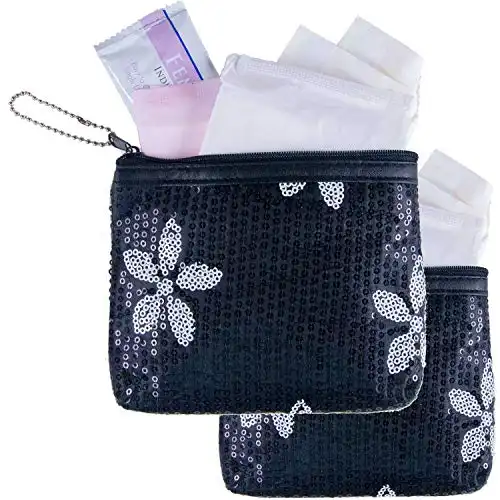 First Period Kit To-go! - Organic Biodegradable Tween Pads & Liner - Period Bags for Teen Girls for School - Period Pouch & Teen Pads for Girls Ages 11-14, Teen Pads for Periods - Pads for Teens Girls