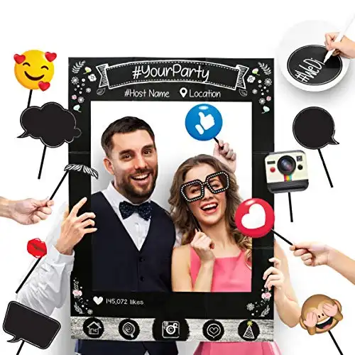 Insta-Themed Social Media Party Photo Booth Selfie Frame Props