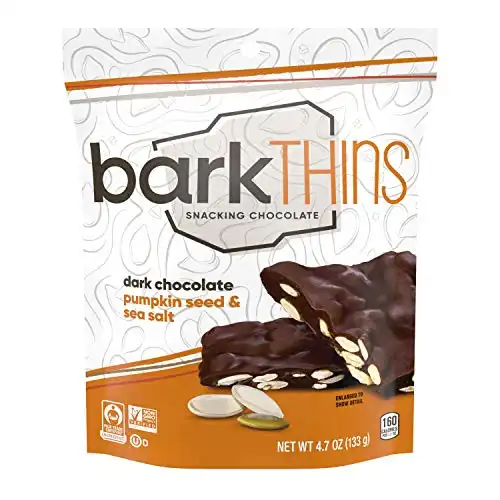 barkTHINS Snacking Dark Chocolate, Pumpkin Seed with Sea Salt, 4.7 Ounce