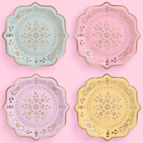 Paper Pastel China Plates - 24 pack, 9"