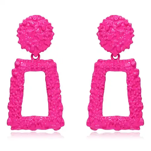 Geometric Rectangle Statement Earrings