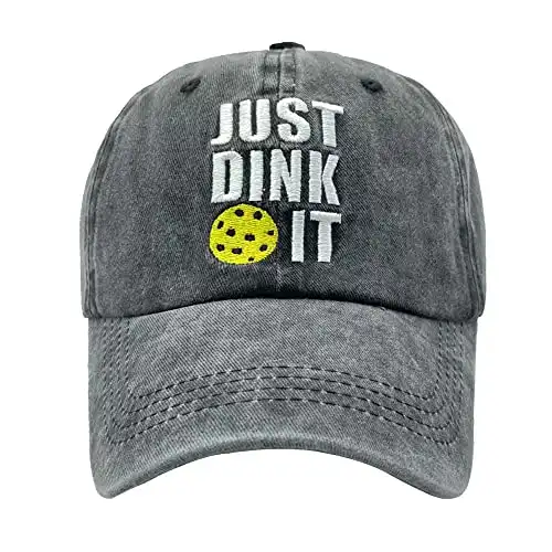 NVJUI JUFOPL Embroidered Pickleball Hat, Pickleball Gifts Accessories, Pickle Ball Hats, Baseball Cap for Men and Women Black