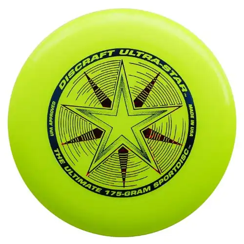 Discraft 175 gram Ultra Star Sport Disc, Fluorescent Yellow with Deluxe Packaging