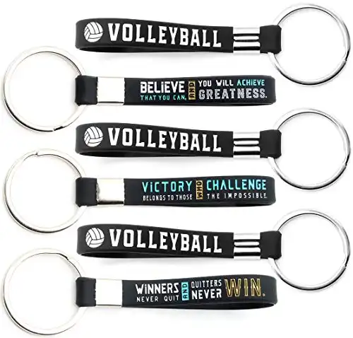 Volleyball Keychains Sports Inspirational Quotes