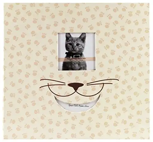 MCS Expandable 10 Pet Scrapbook Album with Photo Opening Cover and 12 x 12 Inch Pages, 13.5 x 12.5, Cat