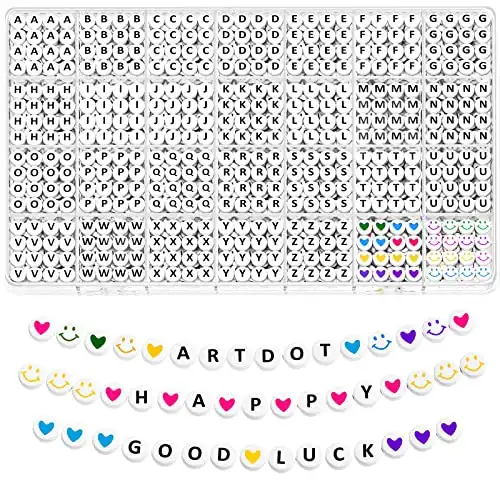 1400 Pieces Letter Beads Kit, 28 Styles