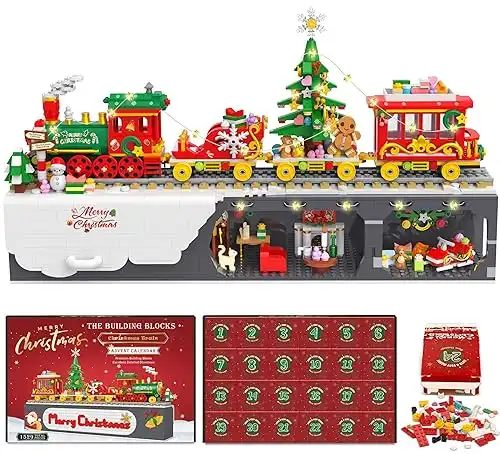 Advent Calendar 2023 Christmas Train Building Blocks