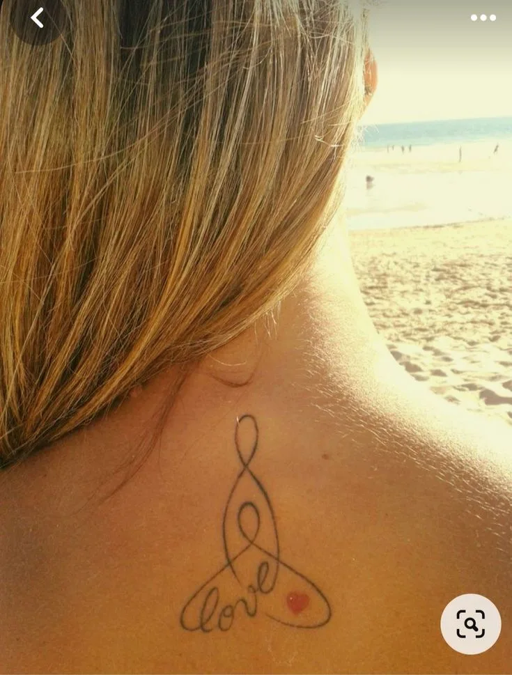 Lotus pose mother daughter tattoo