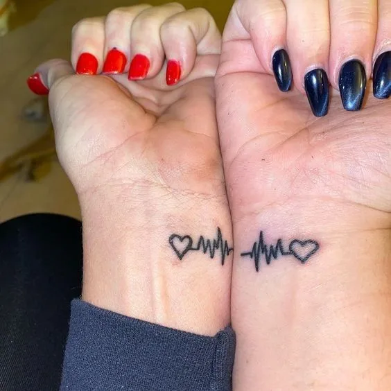 Heartbeat tattoo