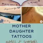 Mother Daughter Tattoos with Quotes & Symbols