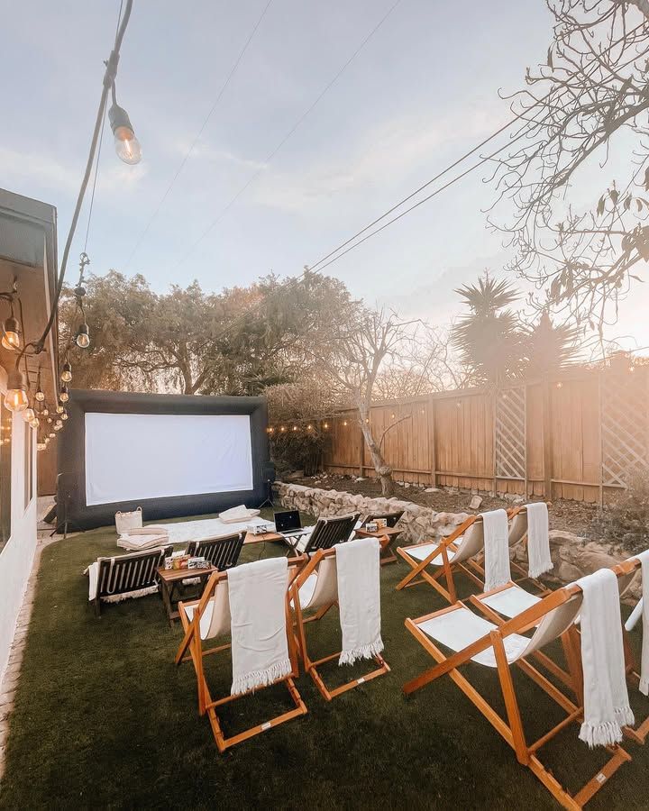 outdoor movie party theme • Instagram