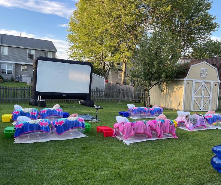 outdoor movie theme party • Instagram
