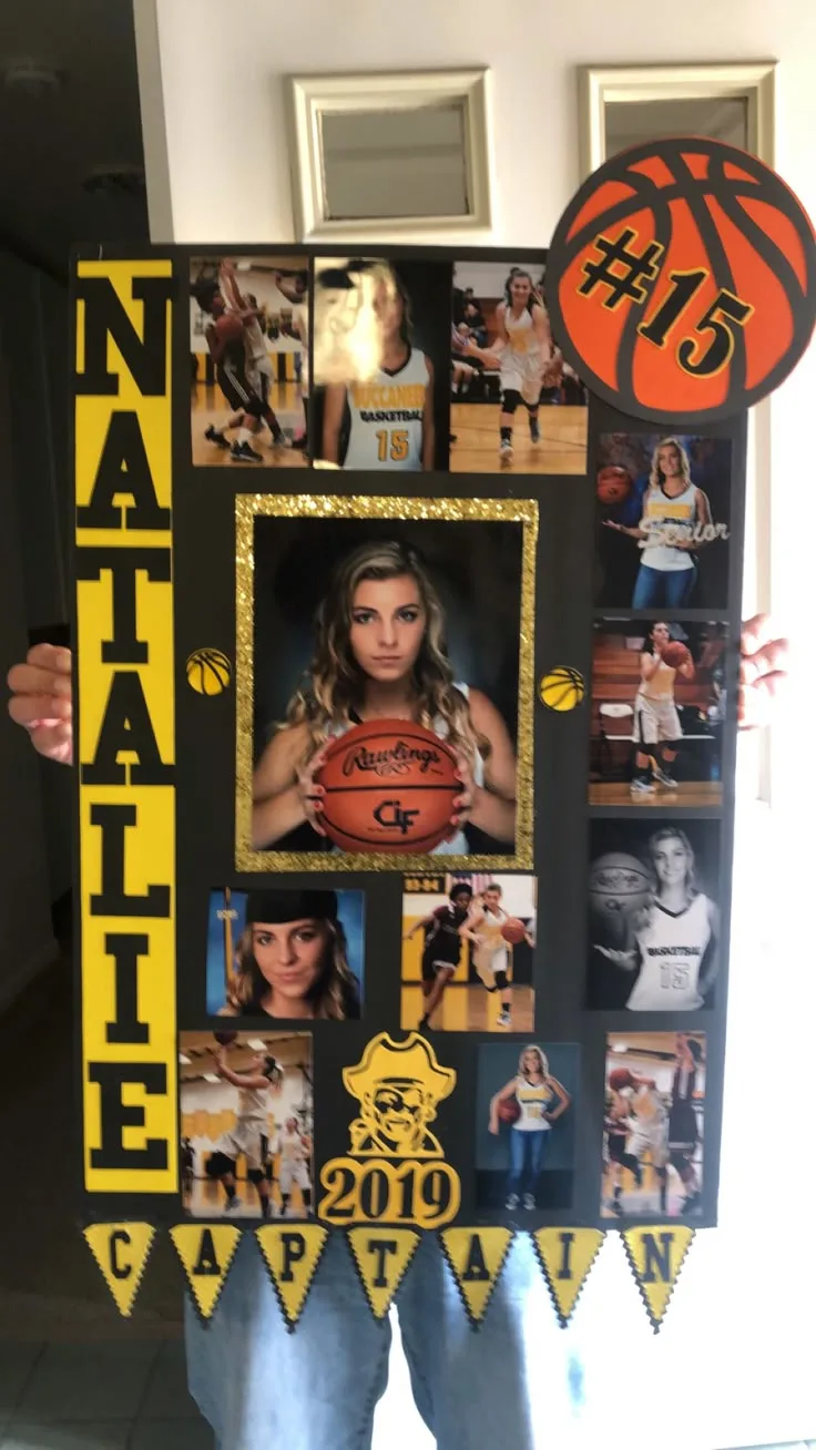 Basketball senior night poster