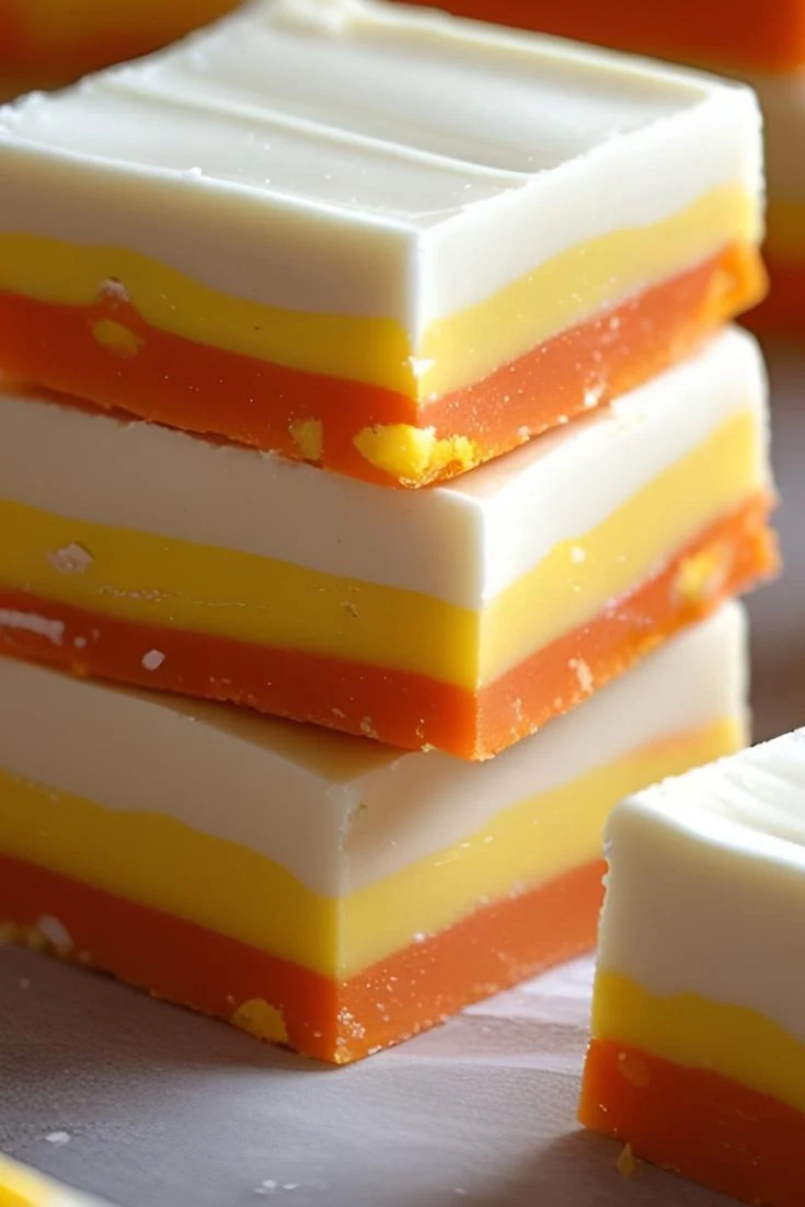 Fall desserts Candy Corn Fudge