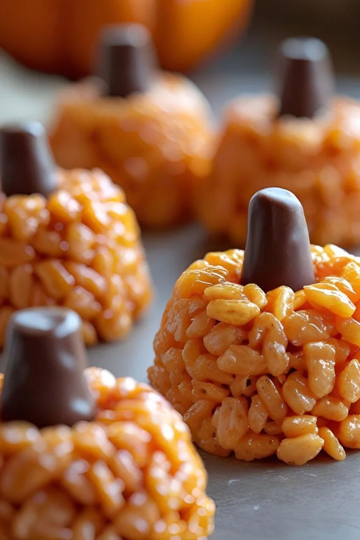 Fall desserts Rice Krispies Pumpkins