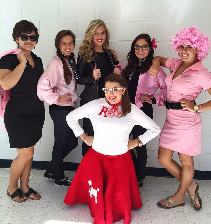 Grease Pink Ladies Group Costume