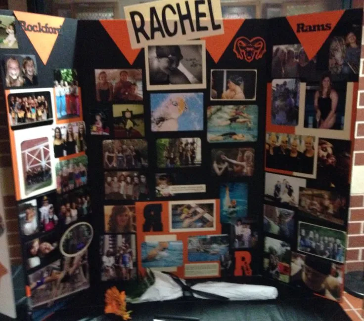 Rachels senior board for high school swim