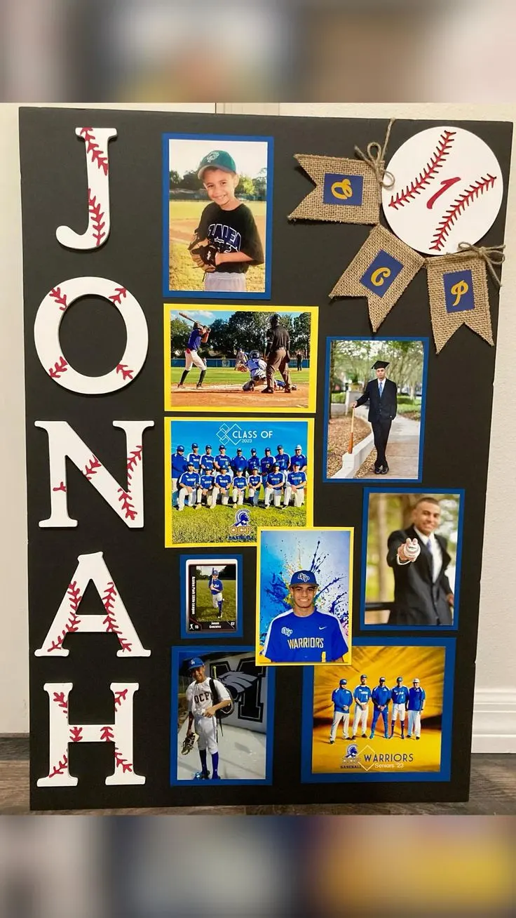 Senior Night Baseball Collage Board