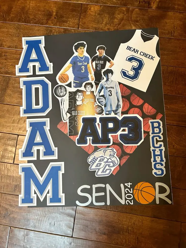 Senior night High School basketball poster