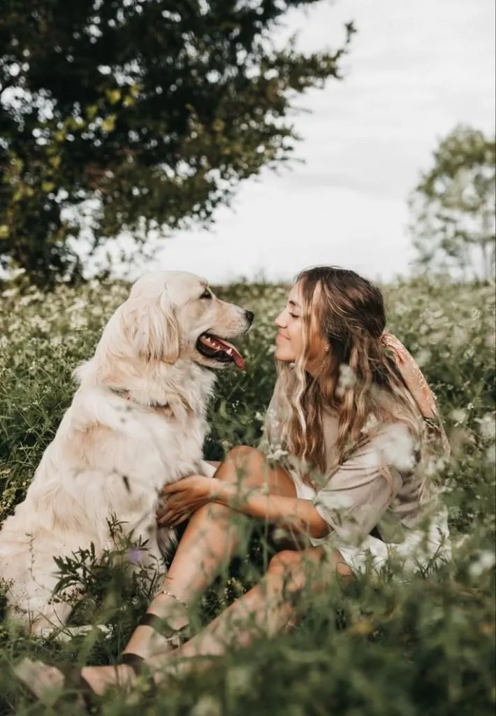 Senior pic with dog