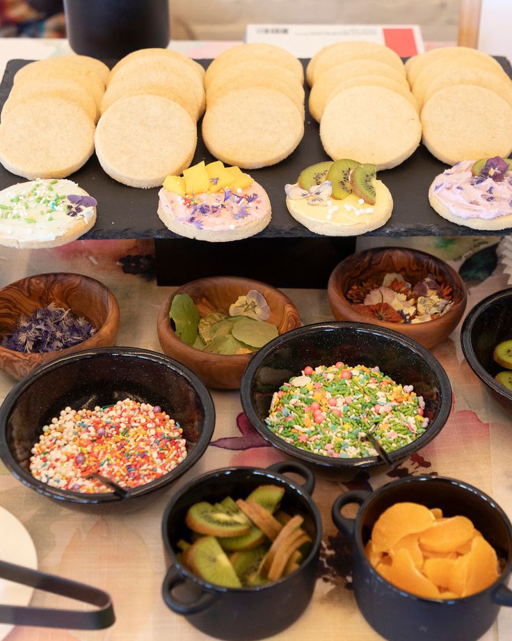 Tea Party Foods Cookie Decorating Station