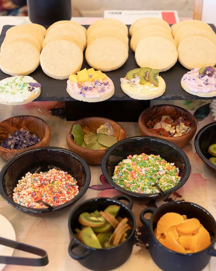 Tea Party Foods Cookie Decorating Station