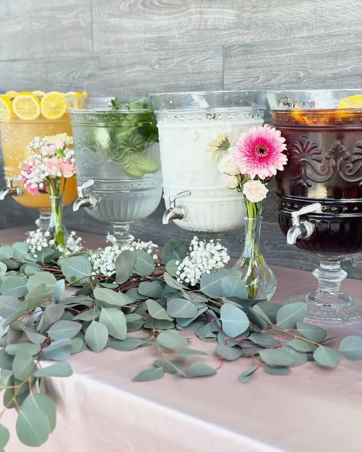 Tea Party Foods Ice Tea Infused Water Station