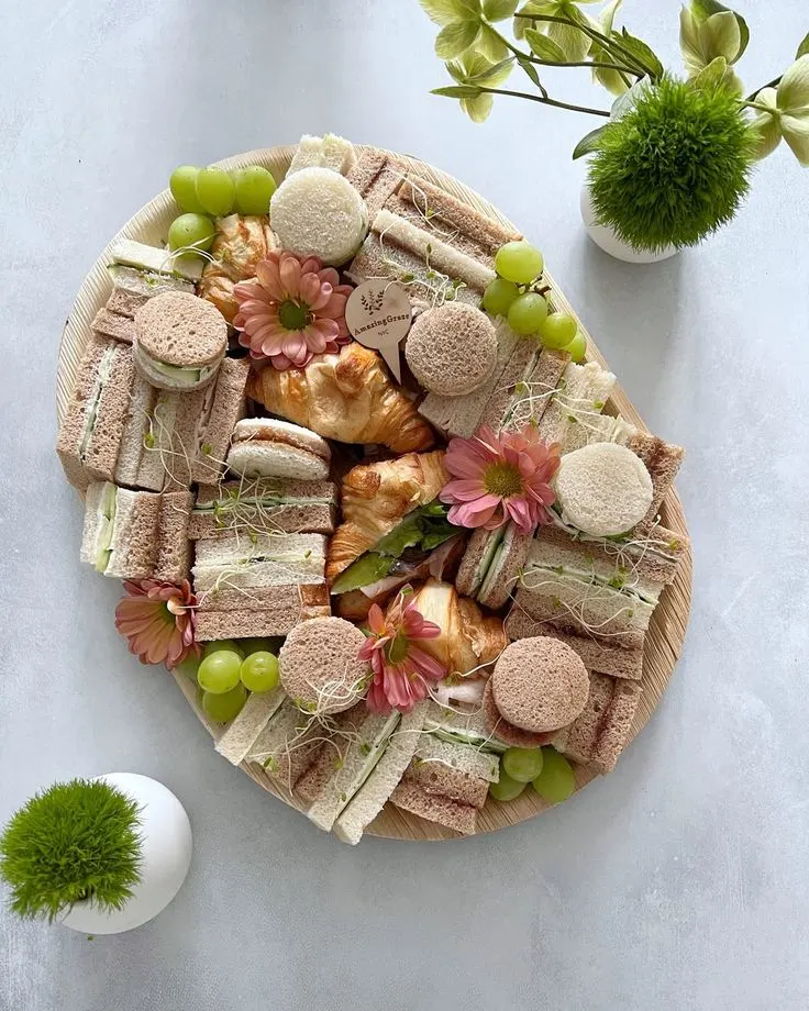 Tea party food finger sandwiches
