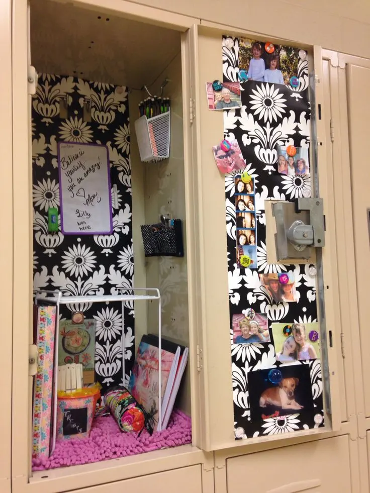 black and white locker