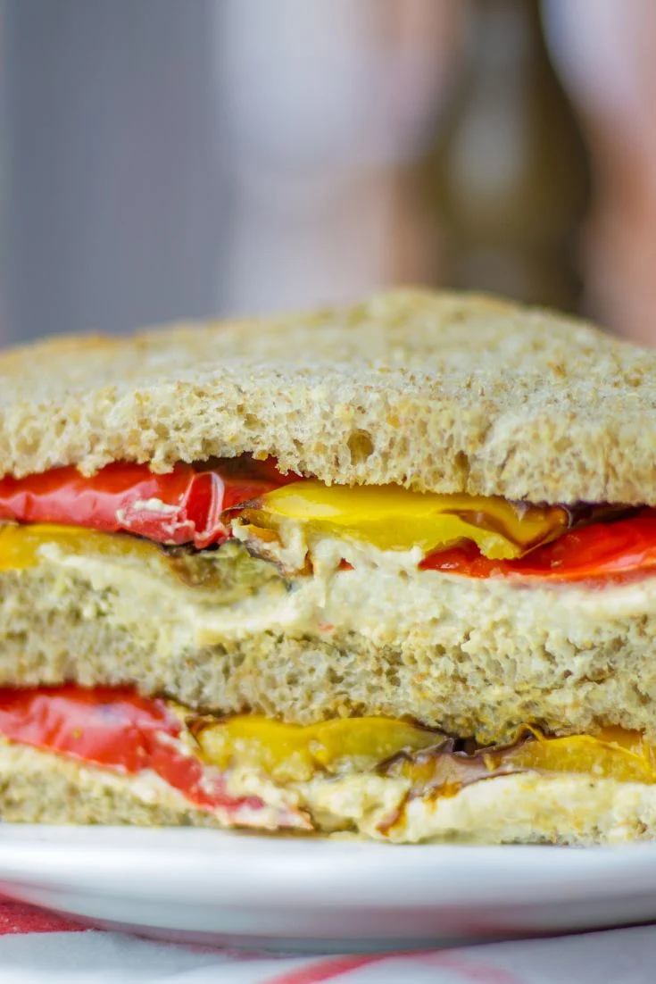 hummus and roasted veggie