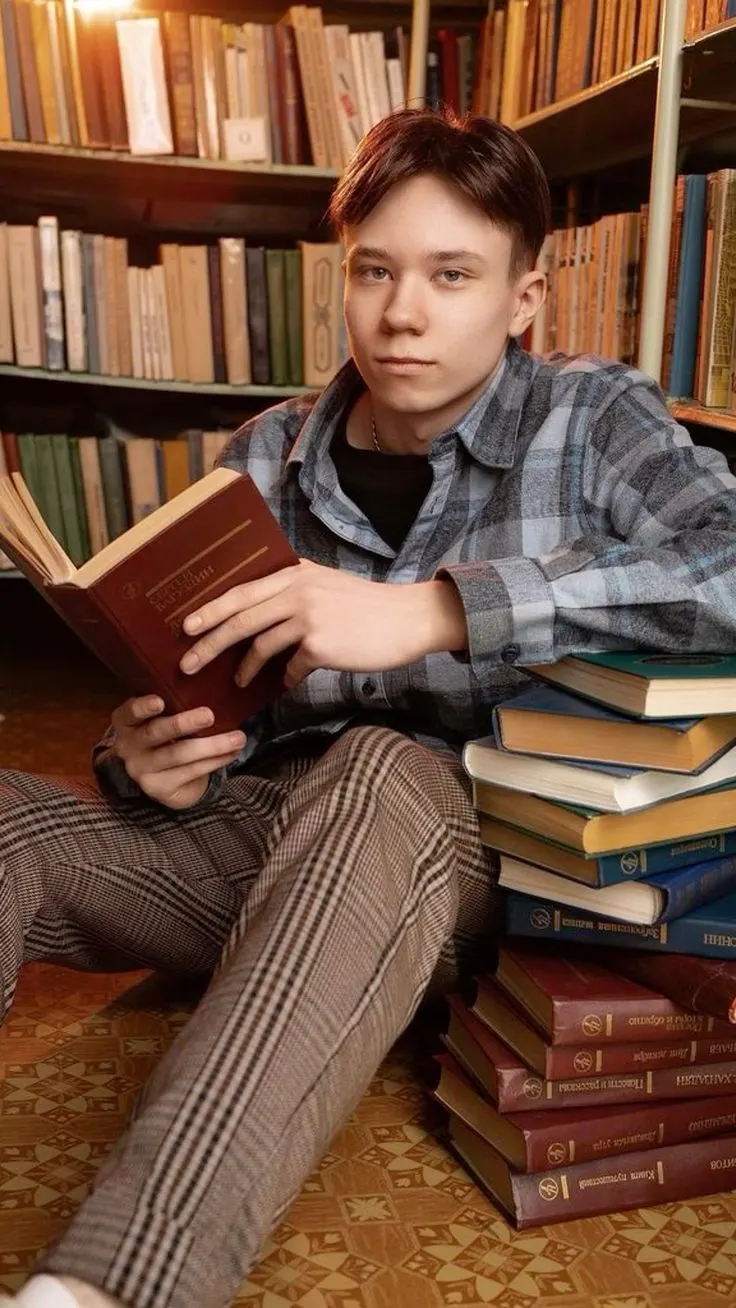 senior pic guy library