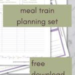 Free Printable Meal Train Planner 🥘meal train planner organizer meal train kit meal train sign up sheets free printables