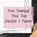 Easy Meal Train Organization Printables meal train planner organizer meal train kit meal train sign up sheets free printables
