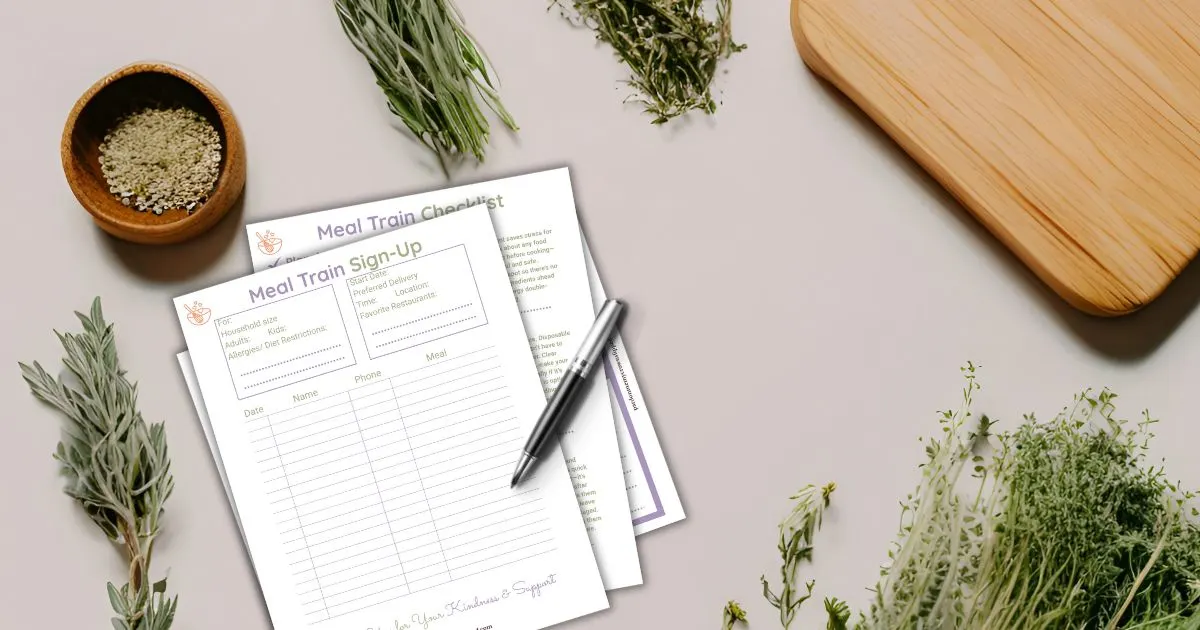 Meal train planner set 1