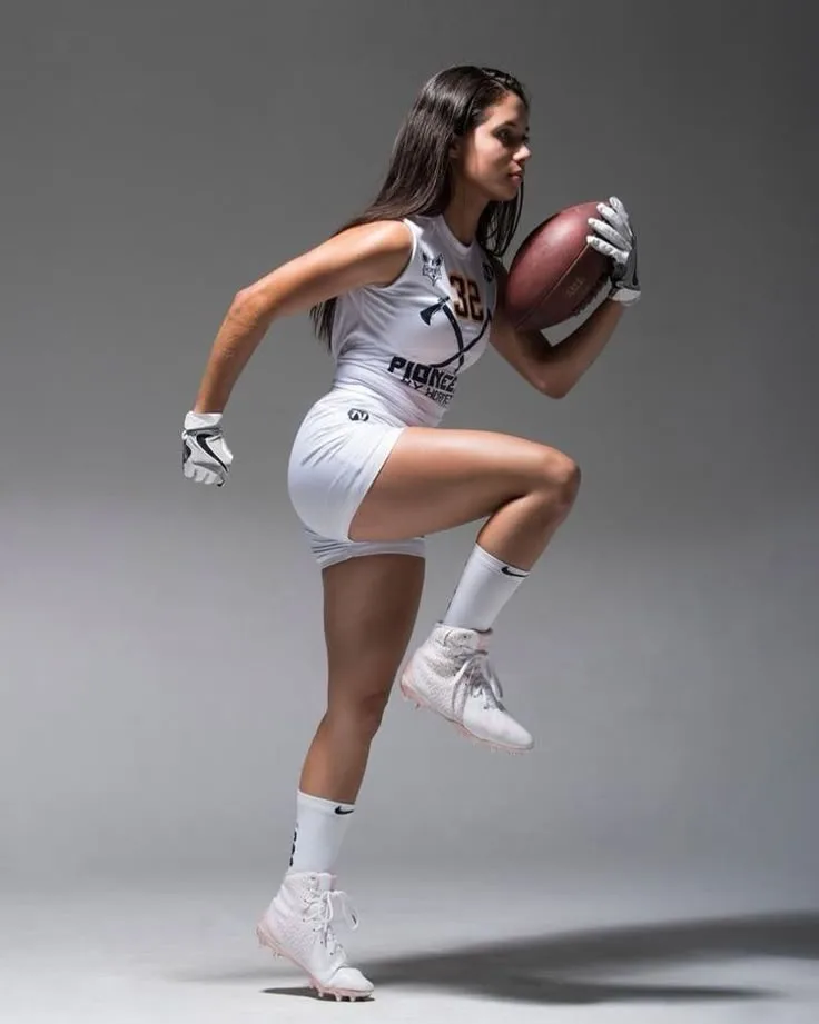 Flag Football Media Day Pose