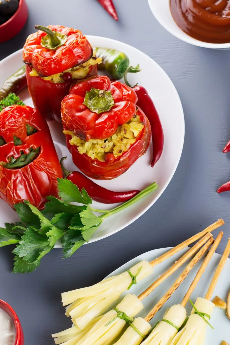 Stuffed Pepper Jack O Lanterns