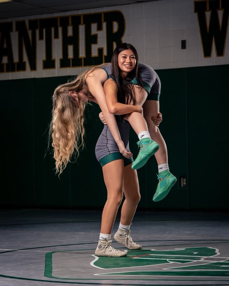 Wrestling Media Day pose