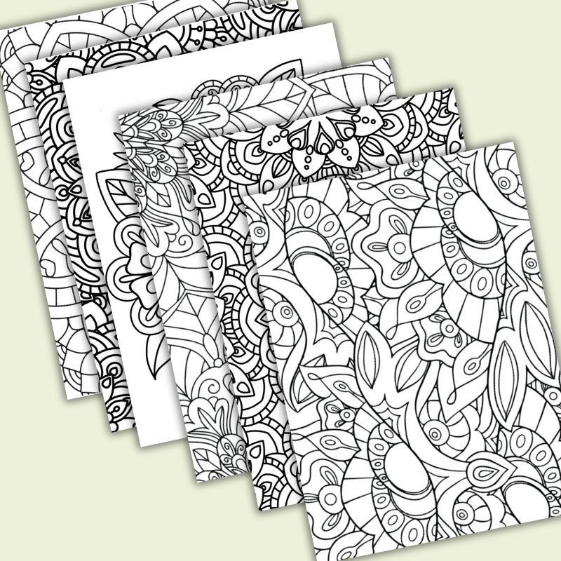 Kindle Inserts Coloring Pages Mandala Designs