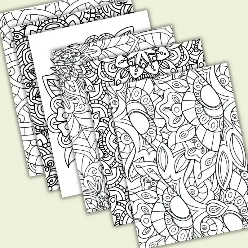 Kindle Inserts Coloring Pages Mandala Designs