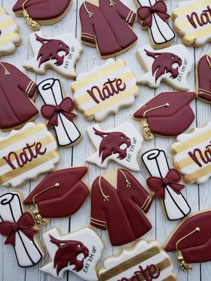 Graduation Cookies Diplomas Grad Caps Grad Gowns